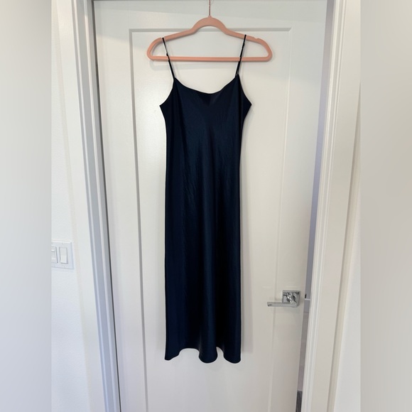 Vince Dresses & Skirts - Vince navy satin Slip Dress